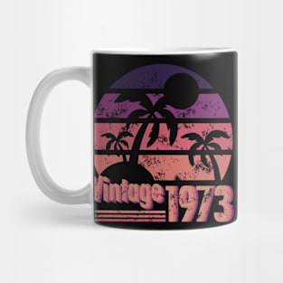 Best of 1973 Cool Vintage Sunset on the Beach Mug